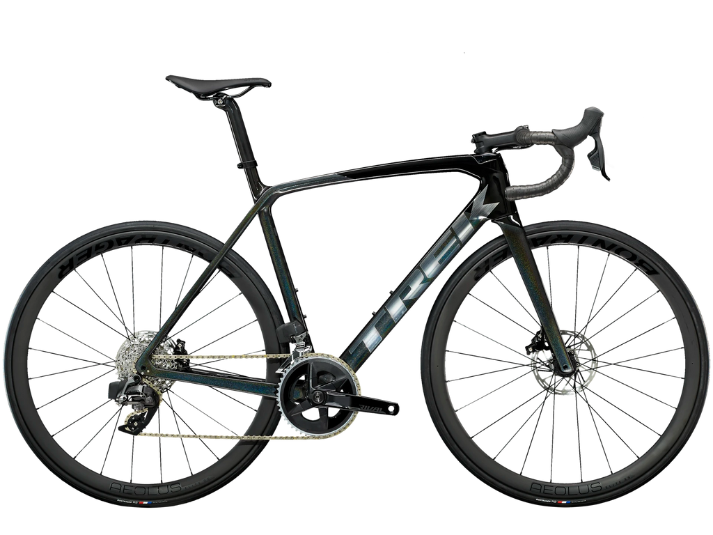 Bicicleta Trek Émonda SL 6 AXS 2023 - Preta/Rainbow - Tamanho 56 Bicicleta Trek Émonda SL 6 AXS 2023 - Preta/Rainbow - Tamanho 56