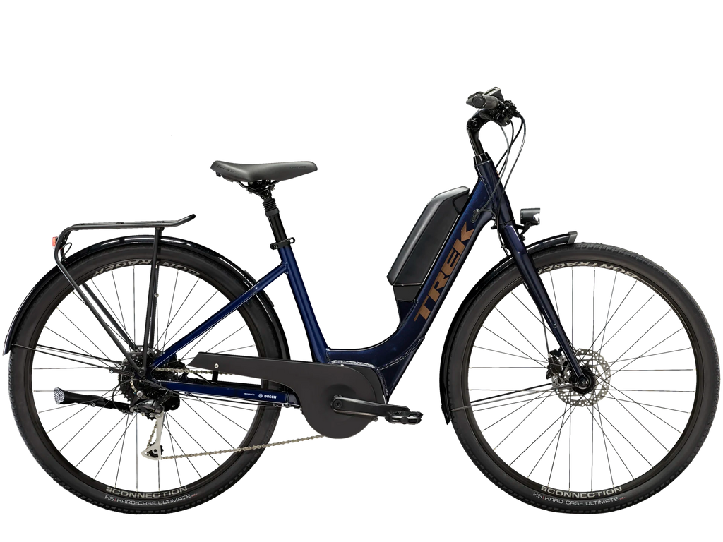 Bicicleta Elétrica Trek Verve+ 2 Lowstep Azul Escura- Tamanho M