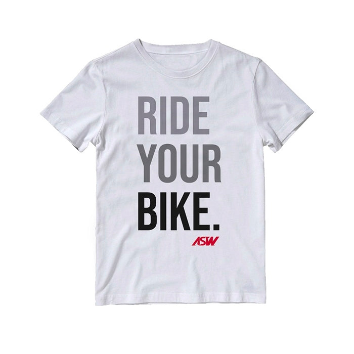 Camiseta ASW “Ride Your Bike” Branca