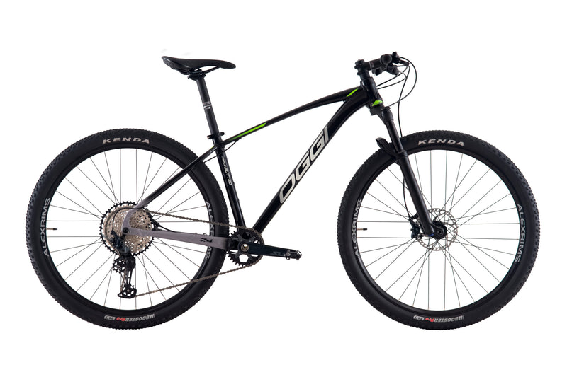 Bicicleta Oggi Big Wheel 7.4 Preto/Verde/Cinza - Tamanho G