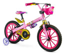 Bicicleta Nathor Aro 16 Princesas Rosa/Amarelo