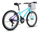 Bicicleta Houston Windy Aro 24 Verde Esmeralda/Roxo C/Cesta