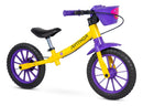 Bicicleta Nathor Balance Bike Garden Fly Amarelo/Roxo