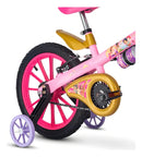 Bicicleta Nathor Aro 16 Princesas Rosa/Amarelo