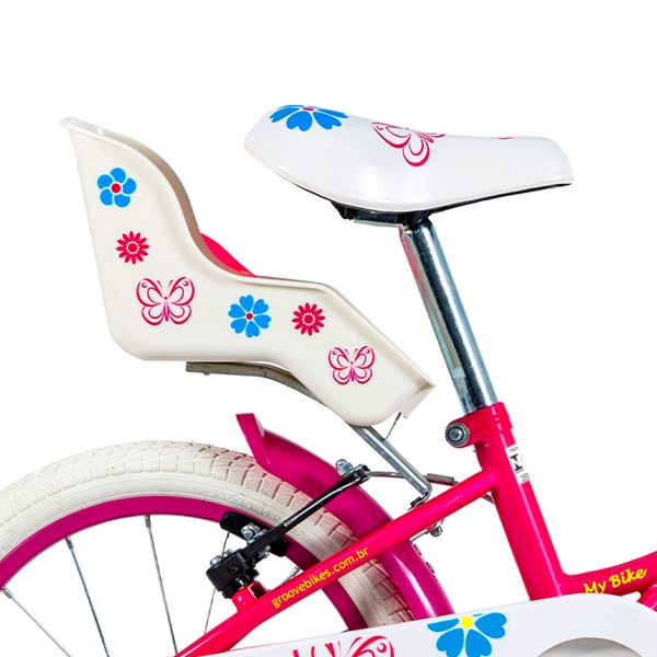 Bicicleta Infantil Groove My Bike Aro 16 Rosa c/ Porta Boneca